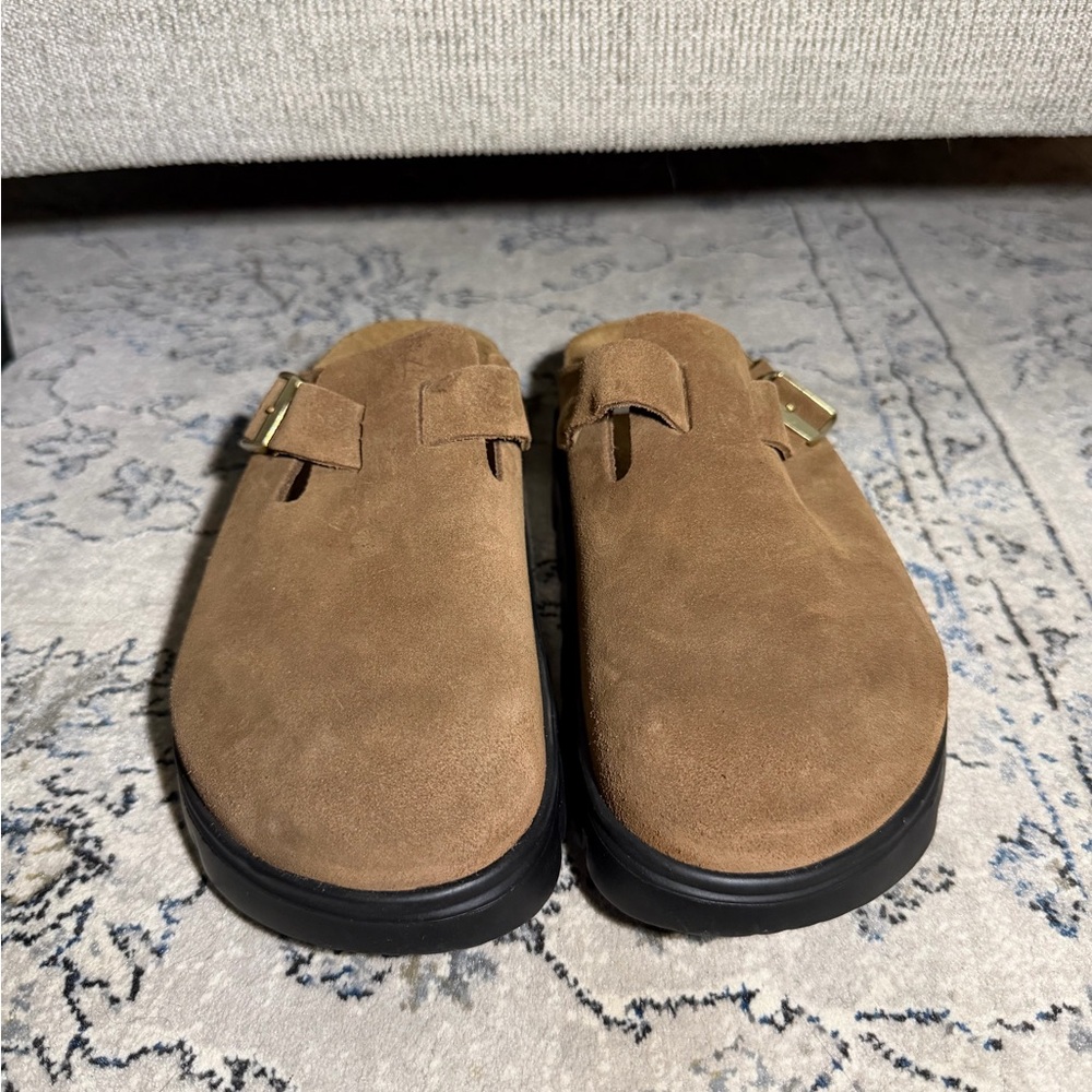 Birkenstock Papilio Boston Chunky Suede Clogs - Picture 6 of 11